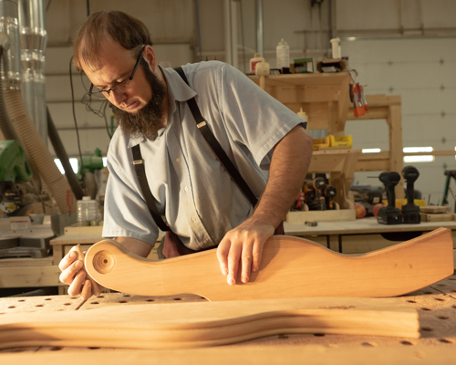 Amish Builder Millcraft Furniture Factory Amish Craftsman Sanding